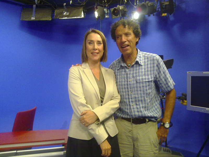 Òscar Cadiach, alpinista, amb Laura Solé