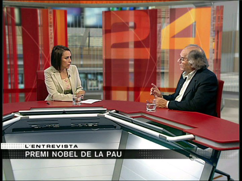 Adolfo Pérez Esquivel, Premi Nobel de la Pau, amb Laura Solé